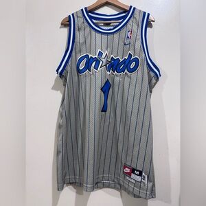 Nike Orlando Pinstripe Basketball Jersey in Gray and Blue
